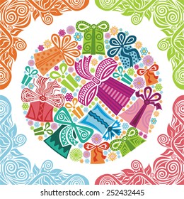 Happy birthday greeting card vector illustration