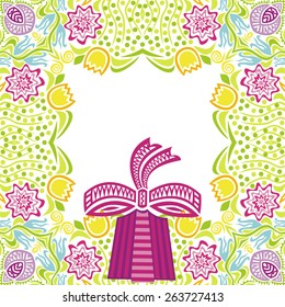 Happy birthday greeting card vector illustration
