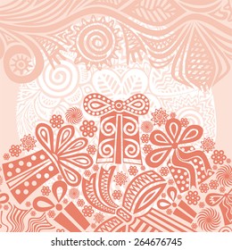 Happy birthday greeting card vector illustration