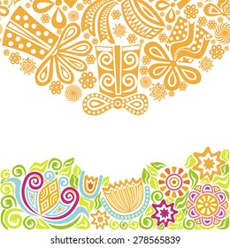 Happy birthday greeting card vector illustration