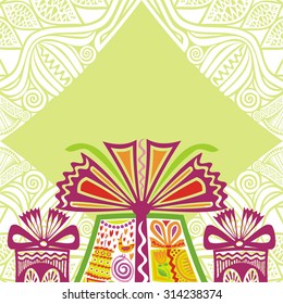Happy birthday greeting card vector illustration