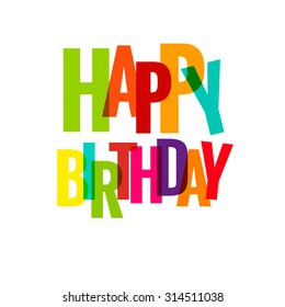Happy Birthday Greeting Card Vector EPS 10 illustration.