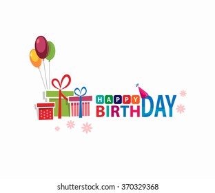 Happy Birthday Greeting Card Vector Illustration