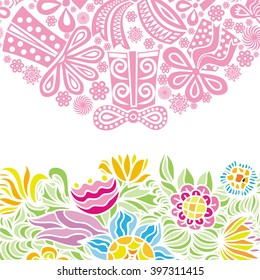 Happy birthday greeting card vector illustration