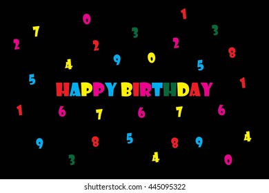Happy Birthday Greeting Card Vector EPS 10 illustration.