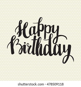 Happy Birthday greeting card. Vector illustration.