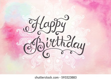 Happy Birthday greeting card - vector illustration