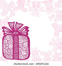 Happy birthday greeting card. Vector illustration.