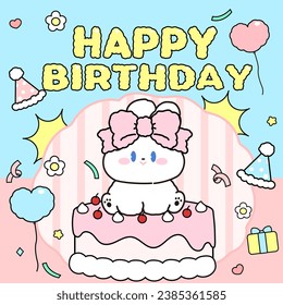 HAPPY BIRTHDAY GREETING CARD WEB POSTER