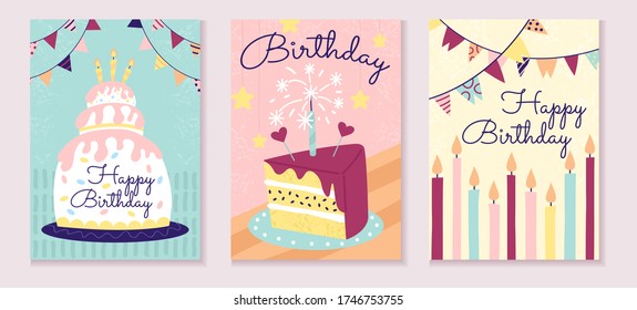 Happy Birthday Holiday Christmas Greeting Invitation Stock Vector 