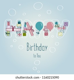 Happy Birthday Greeting Cards Vector Illustration