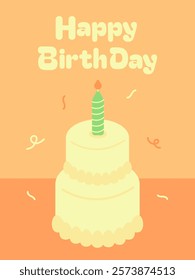 happy birthday greeting celebration card poster