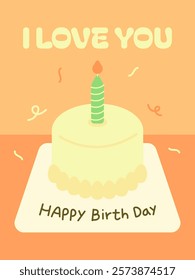 happy birthday greeting celebration card poster