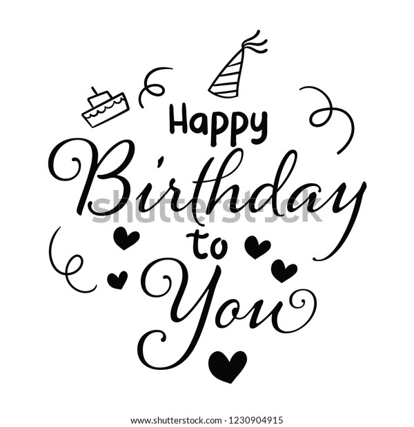 Happy Birthday Greeting Design Greeting Cards Stock Vector Royalty Free 1230904915
