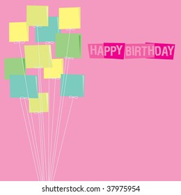 Happy Birthday greeting panel