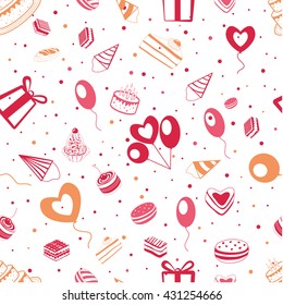 Happy Birthday, greeting pattern