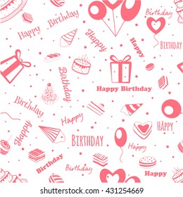 Happy Birthday, greeting pattern