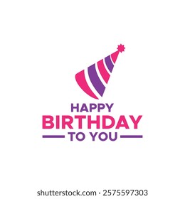 Happy birthday greeting vector design. Birthday greeting text with cake, Vector illustration birthday card, Beautiful Happy Birthdays text vector, Happy Birthday text template