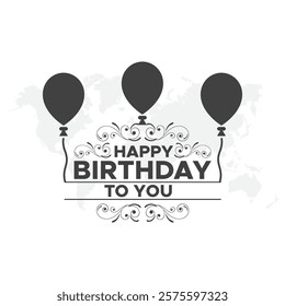 Happy birthday greeting vector design. Birthday greeting text with cake, Vector illustration birthday card, Beautiful Happy Birthdays text vector, Happy Birthday text template