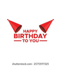 Happy birthday greeting vector design. Birthday greeting text with cake, Vector illustration birthday card, Beautiful Happy Birthdays text vector, Happy Birthday text template