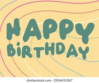 Happy birthday greeting vector template design. Birthday Card design . greeting card. Happy birthday celebration card