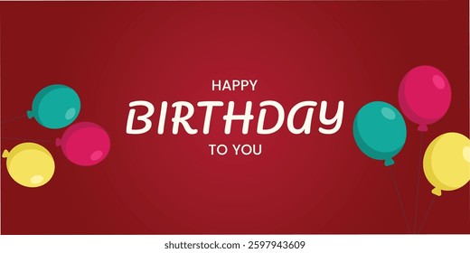 Happy birthday greeting vector template design. Birthday greeting text with floating balloons party elements in abstract Blue and black background. EPS Vector illustration invitation card design.