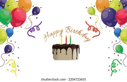 Happy Birthday Greetings Card Background Stock Vector (Royalty Free ...