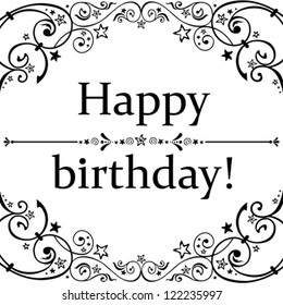 Happy birthday greetings. Vector Illustration