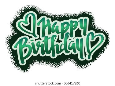 Happy birthday hand lettering