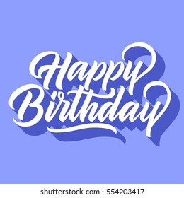 Happy Birthday Hand Lettering Golden Glitter Stock Vector (Royalty Free ...