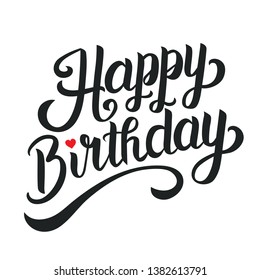 Happy Birthday Hand Lettering Happy Birthday Stock Vector (Royalty Free ...