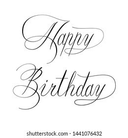 Happy Birthday Hand Lettering Card Stock Vector (Royalty Free ...