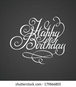 HAPPY BIRTHDAY hand lettering, handmade calligraphy, 