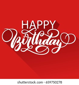 9,944 Happy birthday typography red and white Images, Stock Photos ...