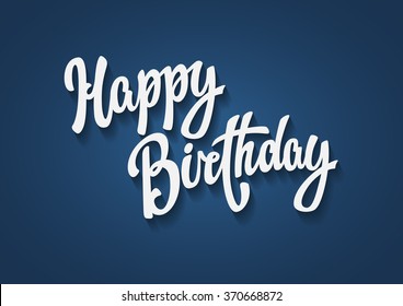 Happy Birthday Hand Lettering Text Stock Vector (Royalty Free ...