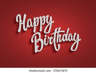 Happy Birthday Hand Lettering Text Stock Vector (Royalty Free ...