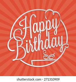 Happy Birthday hand lettering for your design