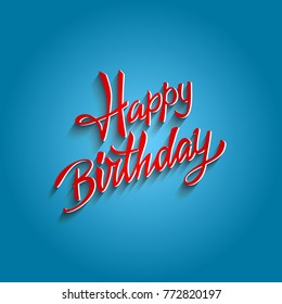 Happy Birthday Hand Vector Stock Vector (Royalty Free) 772820197 ...