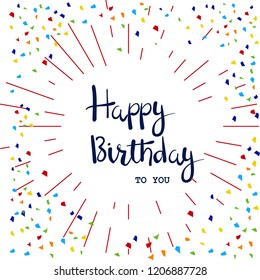 Happy Birthday hand written lettering card