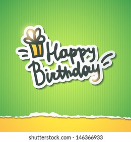happy birthday, handwriting lettering