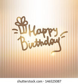 happy birthday, handwriting lettering