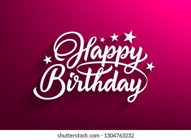 Royalty Free Happy Birthday Calligraphy Stock Images Photos