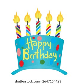 Happy birthday hat. vector illustration