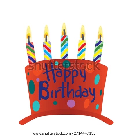 Happy birthday hat. vector illustration