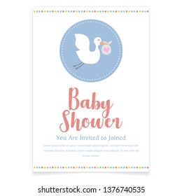 happy birthday, holiday, baby shower celebration greeting and invitation card. 