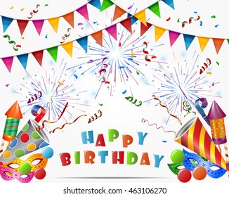 Happy birthday holiday background