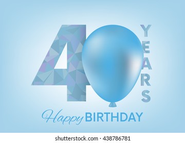 Happy birthday, holiday poster and banner. Vector illustration.