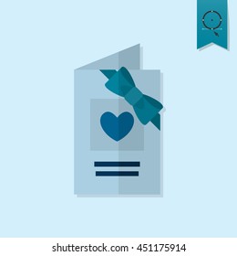 Happy Birthday Icon. Greeting Card. Simple, Minimalistic and Flat Style. Monochrome color. Vector