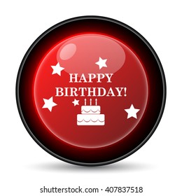 Happy Birthday Icon Internet Button On Stock Vector (Royalty Free