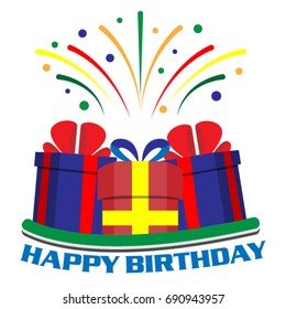happy birthday  icon isolated on the white background. Vector illustration
